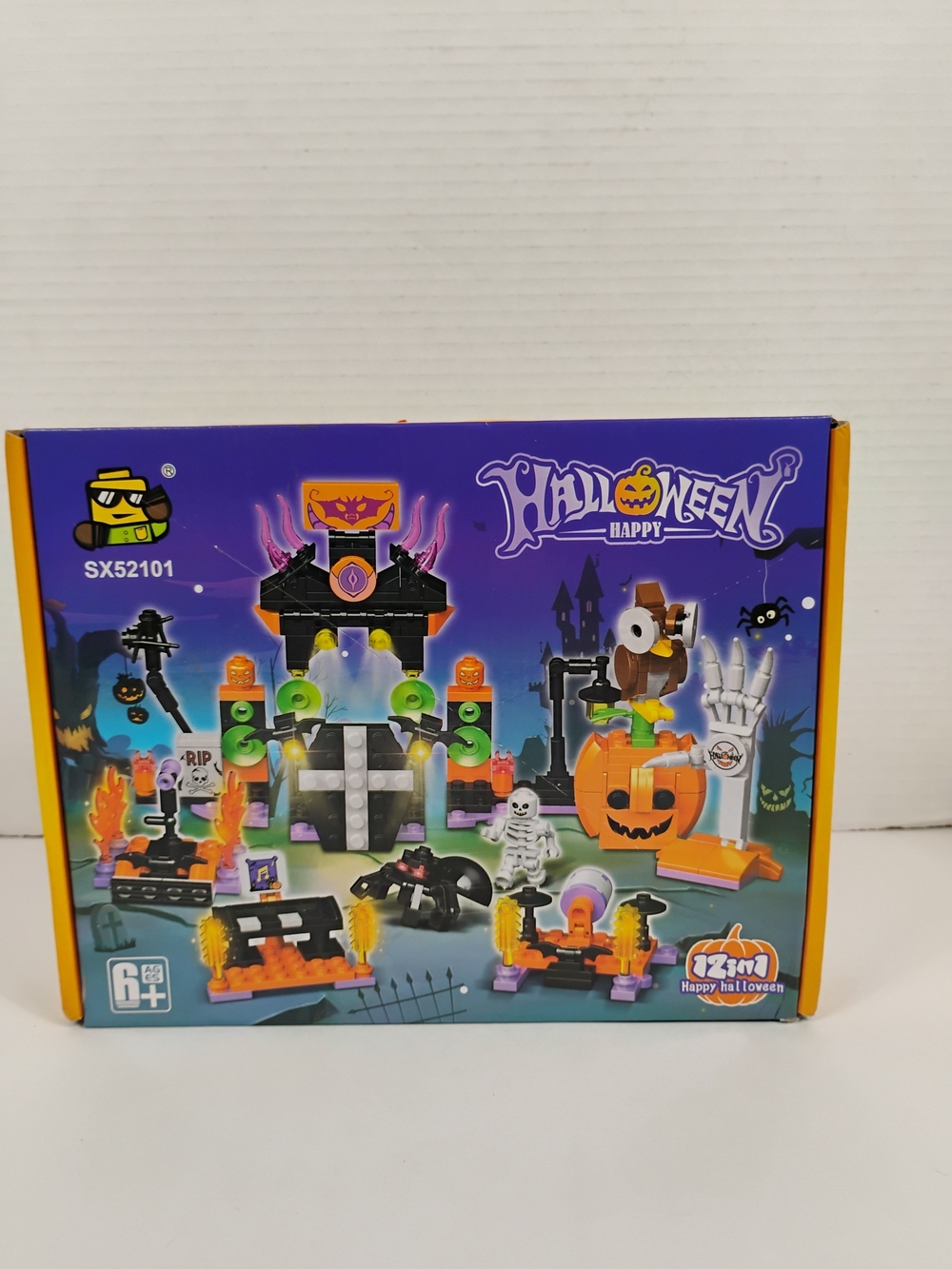 Happy Halloween Kids Halloween Building Toy Set - Orange & Purple